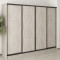 MebelStar Four-door wardrobe Standard BG 4DSP Alaska gray, 260x45x210 cm (MBS-11739)
