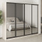 MebelStar Four-door wardrobe Combo BG 4 Mirrors Cashmere, 240x45x210 cm (MBS-12129)