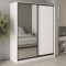MebelStar Two-door wardrobe Standard BG DSP/Mirror Alaska white, 170x45x210 cm (MBS-11009)