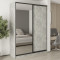 MebelStar Two-door wardrobe Combo BG DSP/Mirror Concrete, 180x45x240 cm (MBS-10679)