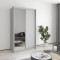 MebelStar Two-door wardrobe Standard AL Chipboard/Mirror Gray mouse, 120x60x210 cm (MBS-4314)
