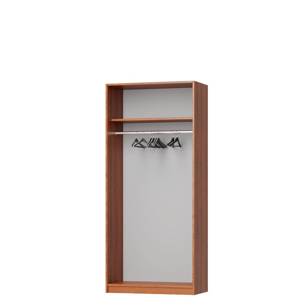 Шкаф-купе двухдверный MebelStar Уни AL ДСП/Зеркало 90x60x210 см Аляска белый (MBS-2605)