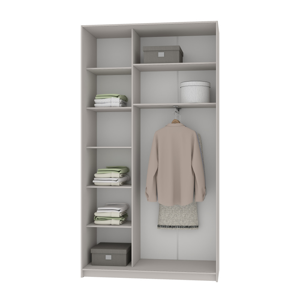 MebelStar Two-door wardrobe Standard BG 2 Mirrors Sonoma Oak, 130x45x240 cm (MBS-10339)