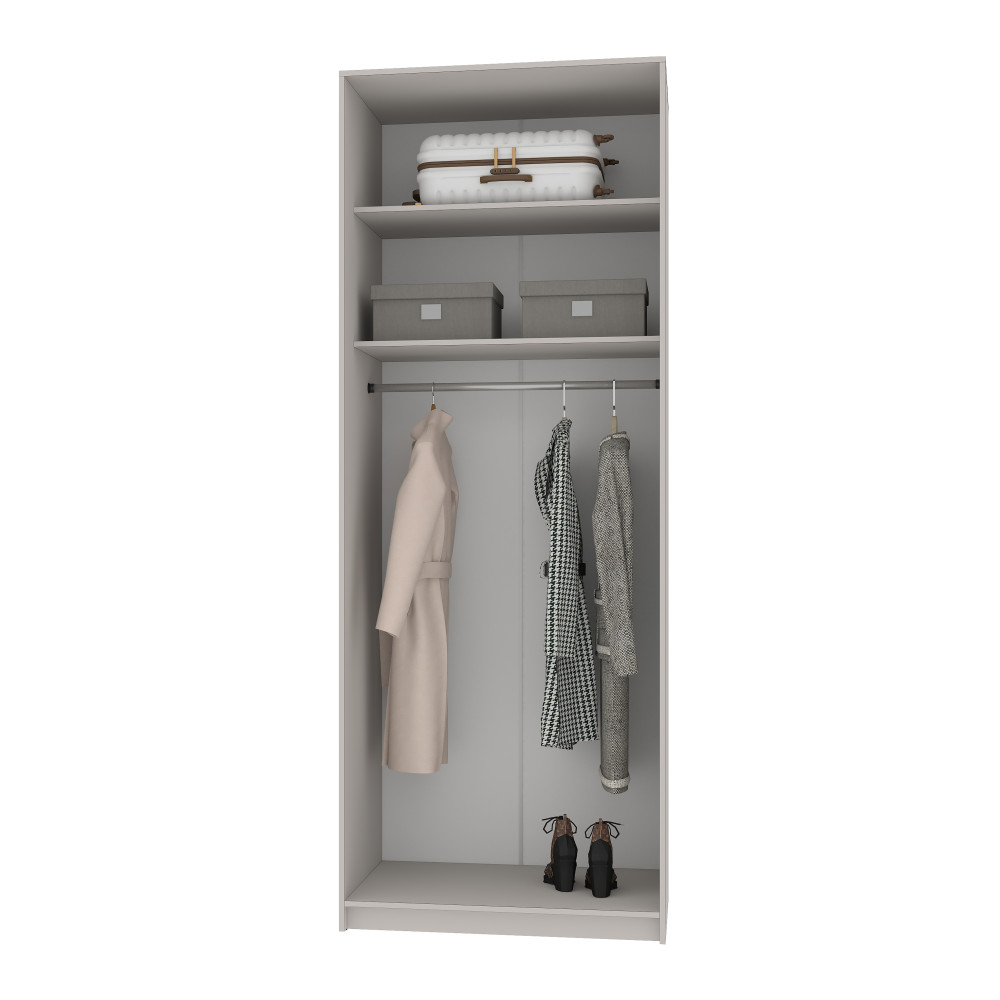 MebelStar Two-door wardrobe Uni BG 2DSP Concrete, 90x60x240 cm (MBS-10449)