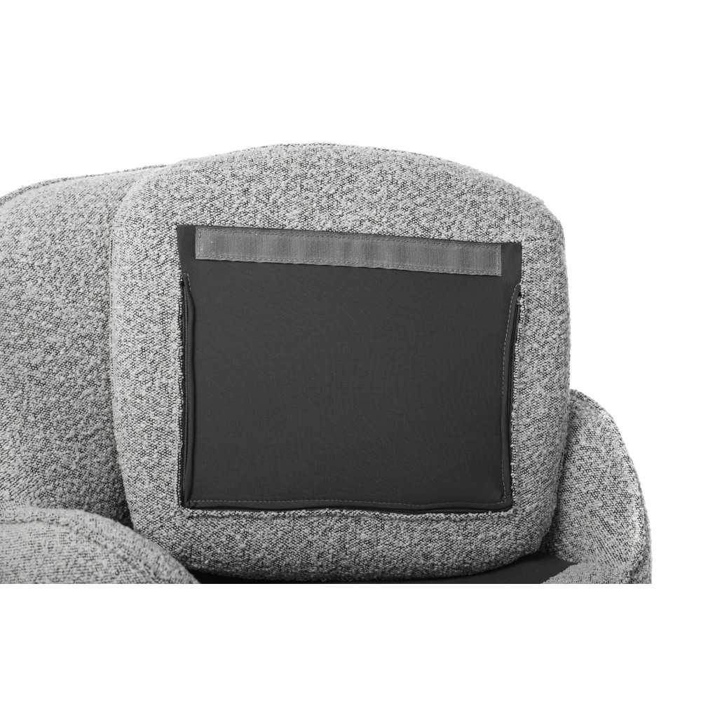 Кресло мягкое поворотное Vetro Каллисто Серый (VTR-1022)