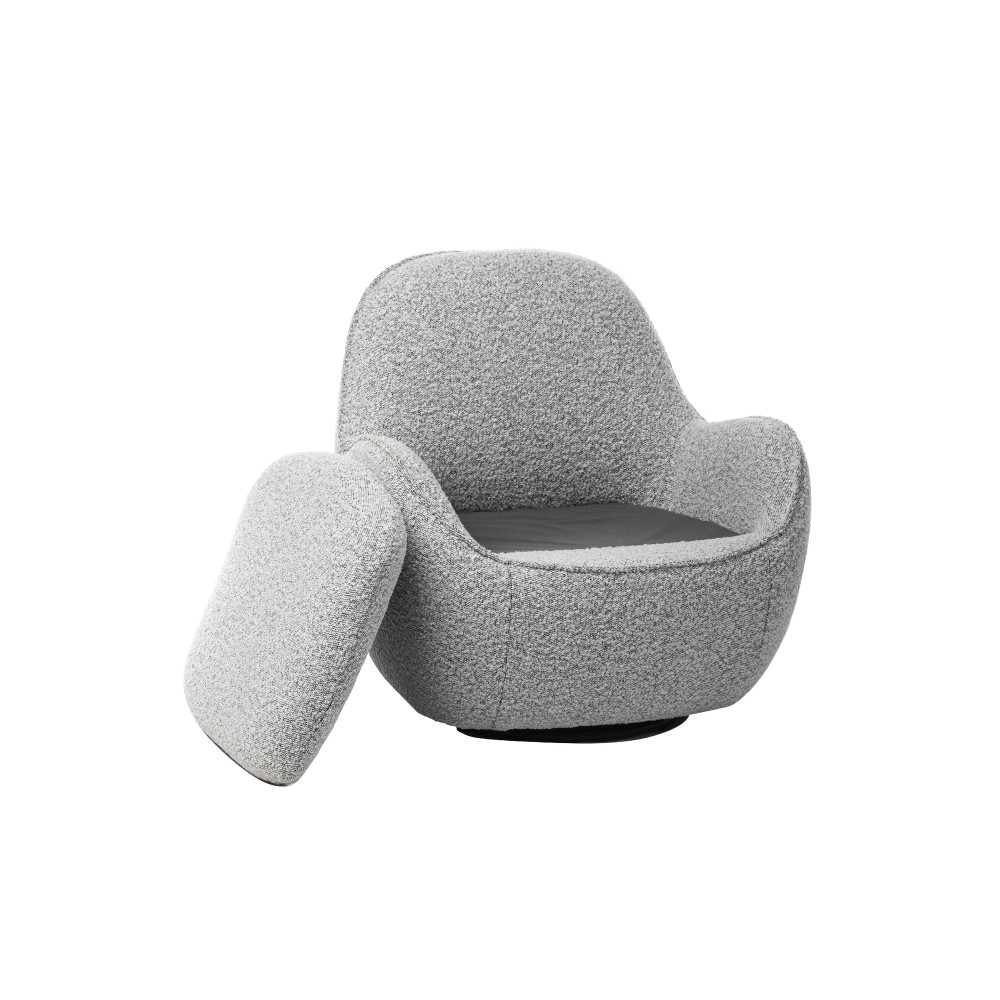 Кресло мягкое поворотное Vetro Каллисто Серый (VTR-1022)