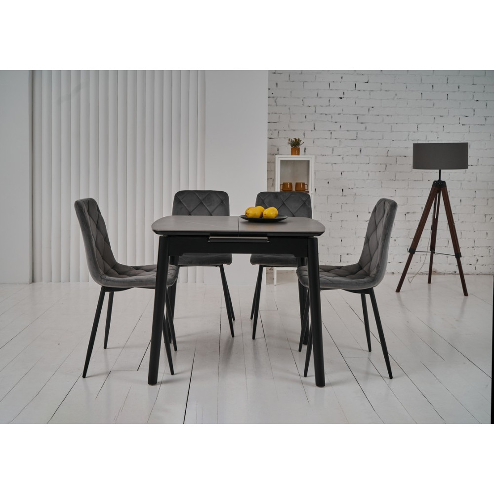 Стул кухонный Vetro N-41 Темно-серый/Черный (VTR-1113)