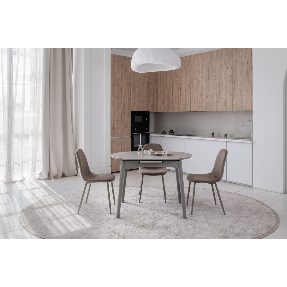 Обеденный керамический стол Vetro TM-85 Бардилио лайт/Серый (VTR-1208)