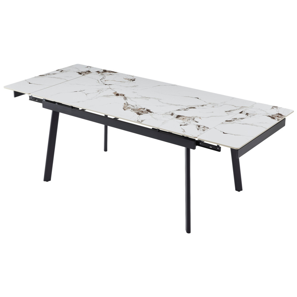 Обеденный керамический стол Vetro TM-98 Панда вайт/Черный (VTR-1228)