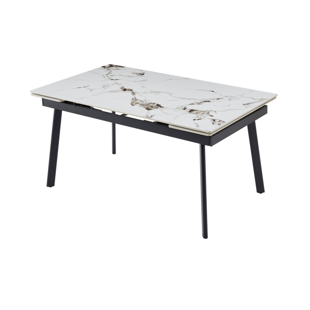 Обеденный керамический стол Vetro TM-98 Панда вайт/Черный (VTR-1228)