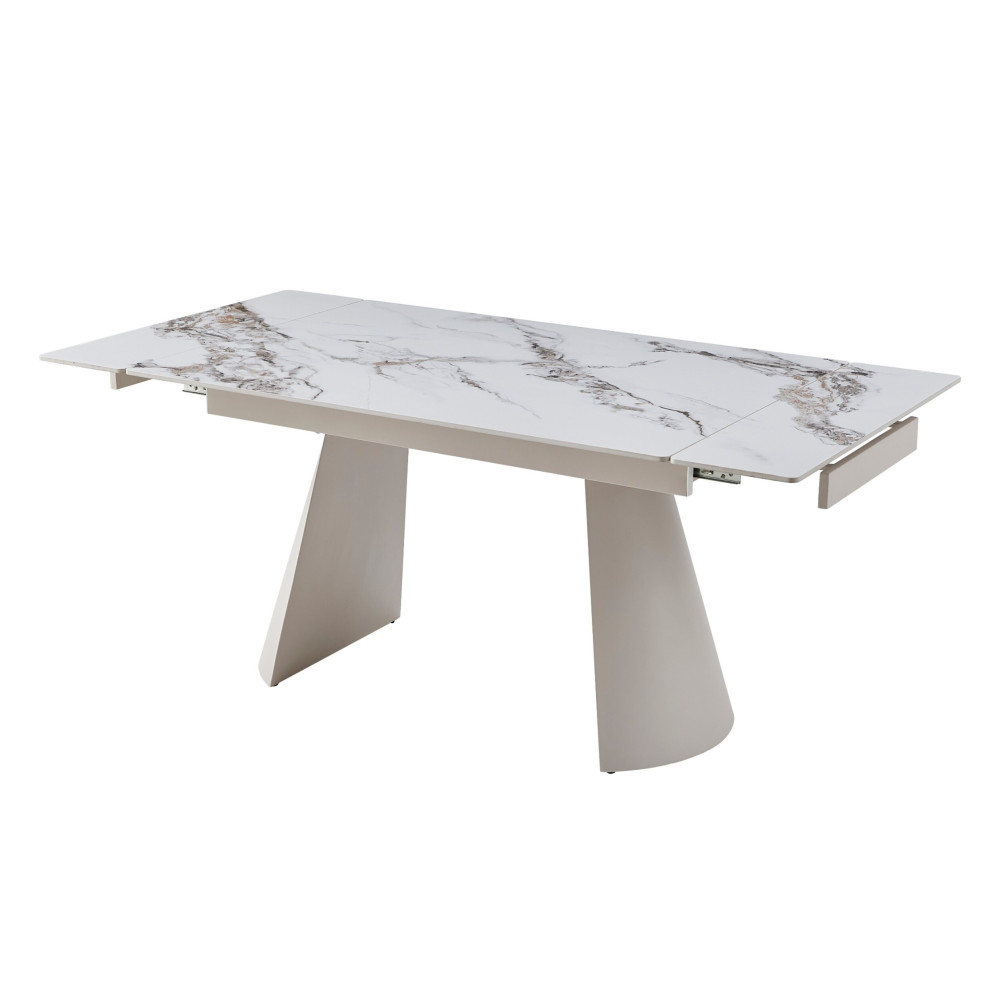 Обеденный керамический стол Vetro Сорренто TML-1301 Голден Вайт/Капучино (VTR-1268)