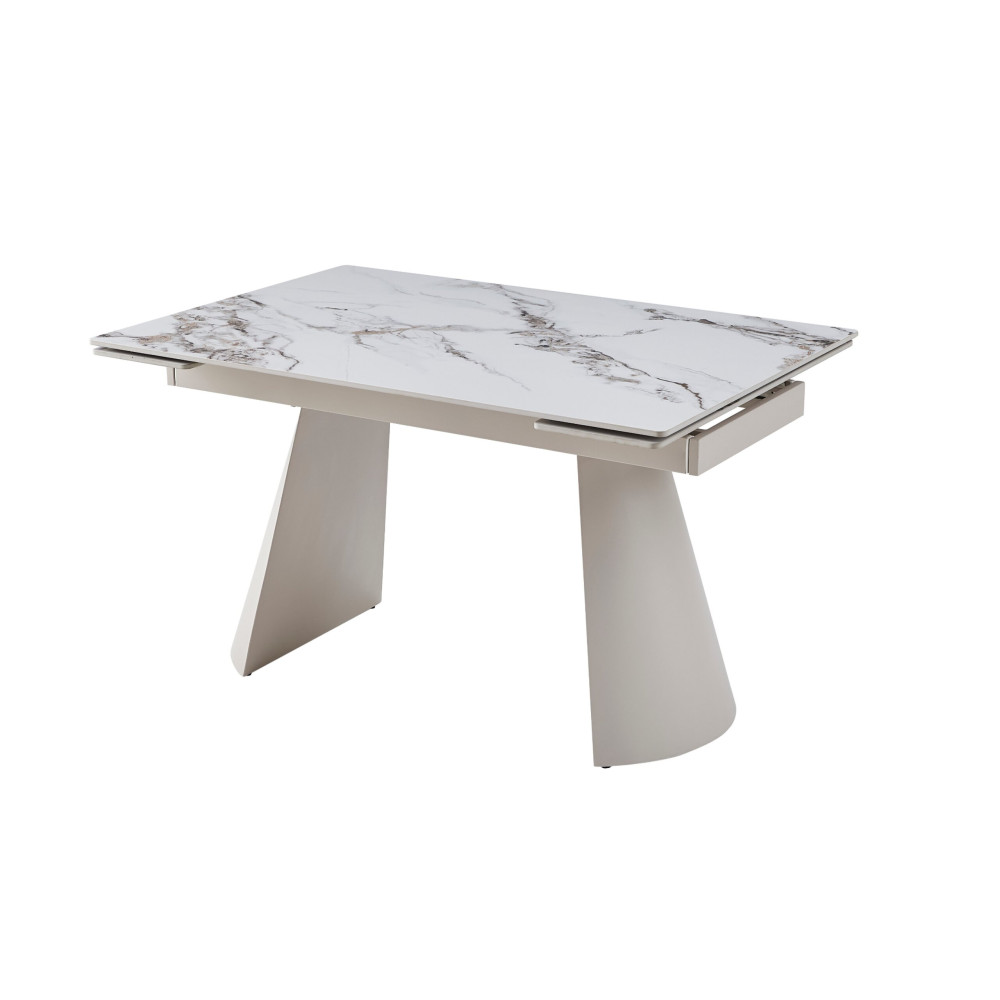 Обеденный керамический стол Vetro Сорренто TML-1301 Голден Вайт/Капучино (VTR-1268)