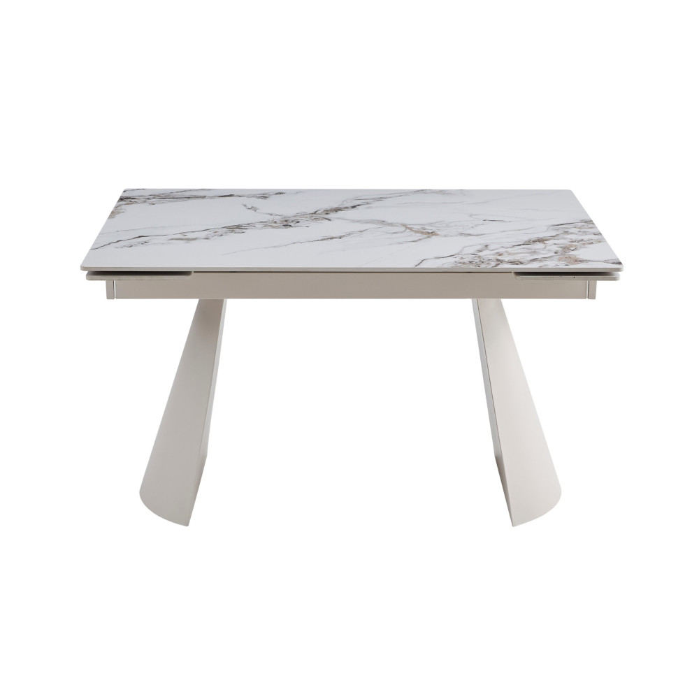 Обеденный керамический стол Vetro Сорренто TML-1301 Голден Вайт/Капучино (VTR-1268)