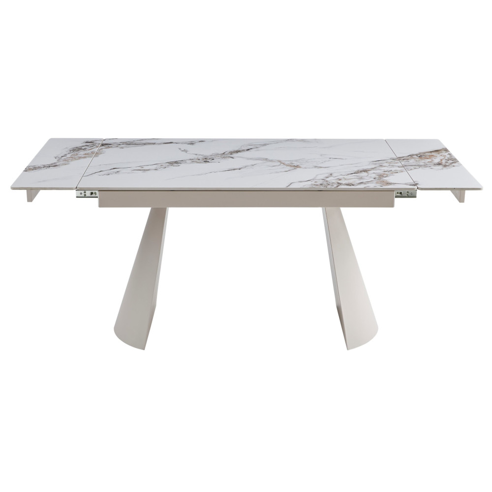 Обеденный керамический стол Vetro Сорренто TML-1301 Голден Вайт/Капучино (VTR-1268)