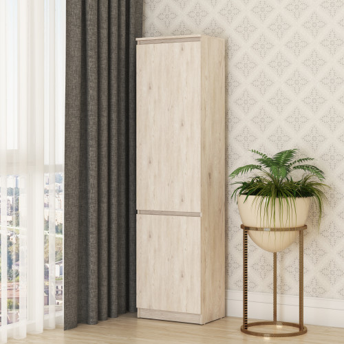 Пенал закритий MebelStar Нео 2Д 50x35x190 см Аляска сірий (MBS-1167)