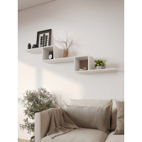 Полка-конструктор MebelStar 153,2x20x44,8 см Аляска белый (MBS-1797)