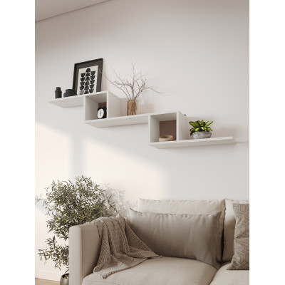 MebelStar Shelf-constructor 153.2 x 20 x 44.8 cm Alaska white (MBS-1797)