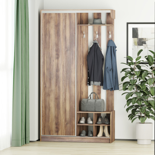 Прихожая MebelStar Линда 120x40x220 см Дуб янтарный (MBS-4369)