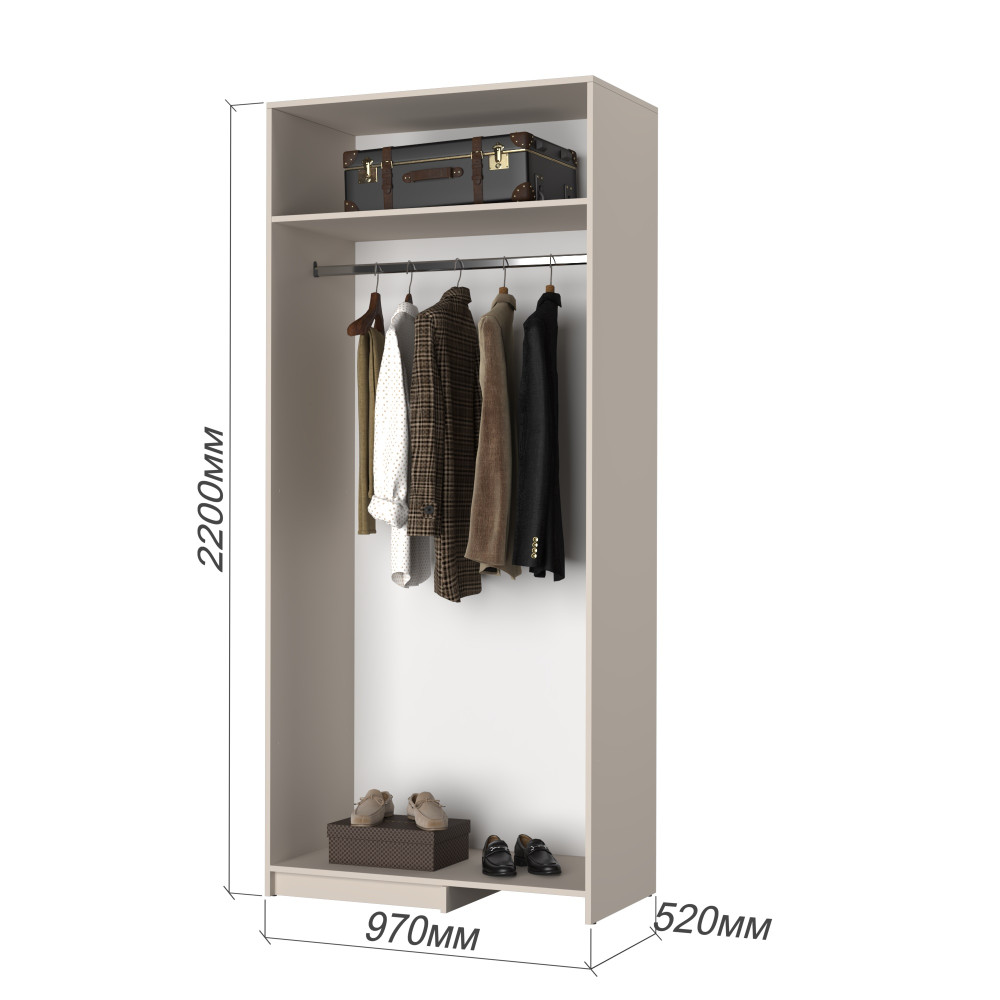 MebelStar Corner wardrobe Oscar chipboard BL-B, standard Sonoma oak, 97x52x220 cm (MBS-6971)