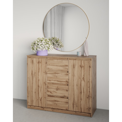 Комод в спальню MebelStar Нео 2Д4Ш 120x43x98 см Дуб тахо (MBS-1067)