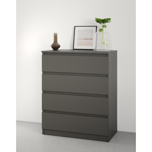 Комод в спальню MebelStar Нео 4Ш 80x43x98 см Антрацит (MBS-1077)
