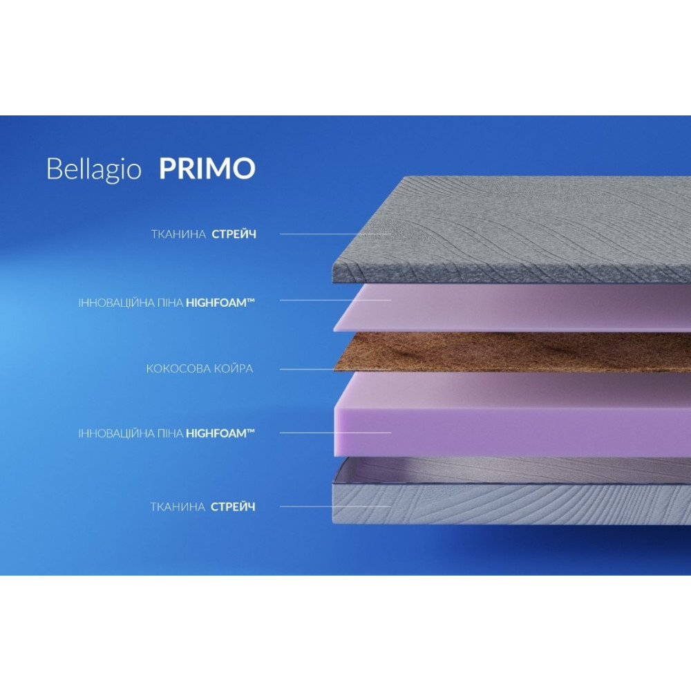 Матрас беспружинный Highfoam Noble Bellagio Primo 120x200 см (HFM-1174)