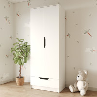 Шкаф распашной MebelStar 2Д1Ш Лилу 80x50x210 см Аляска белый (MBS-1317)