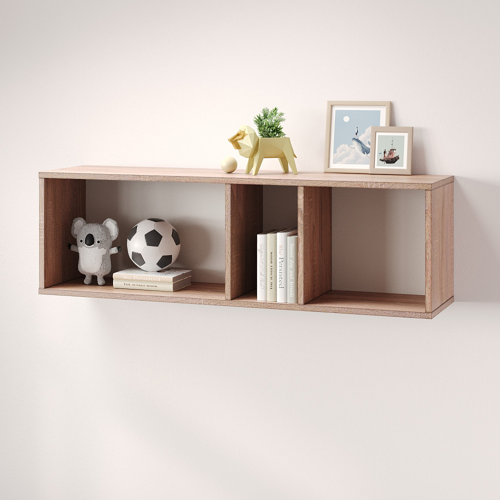 Полиця настінна MebelStar Лілу 110x27x34 см Дуб сонома (MBS-1367)