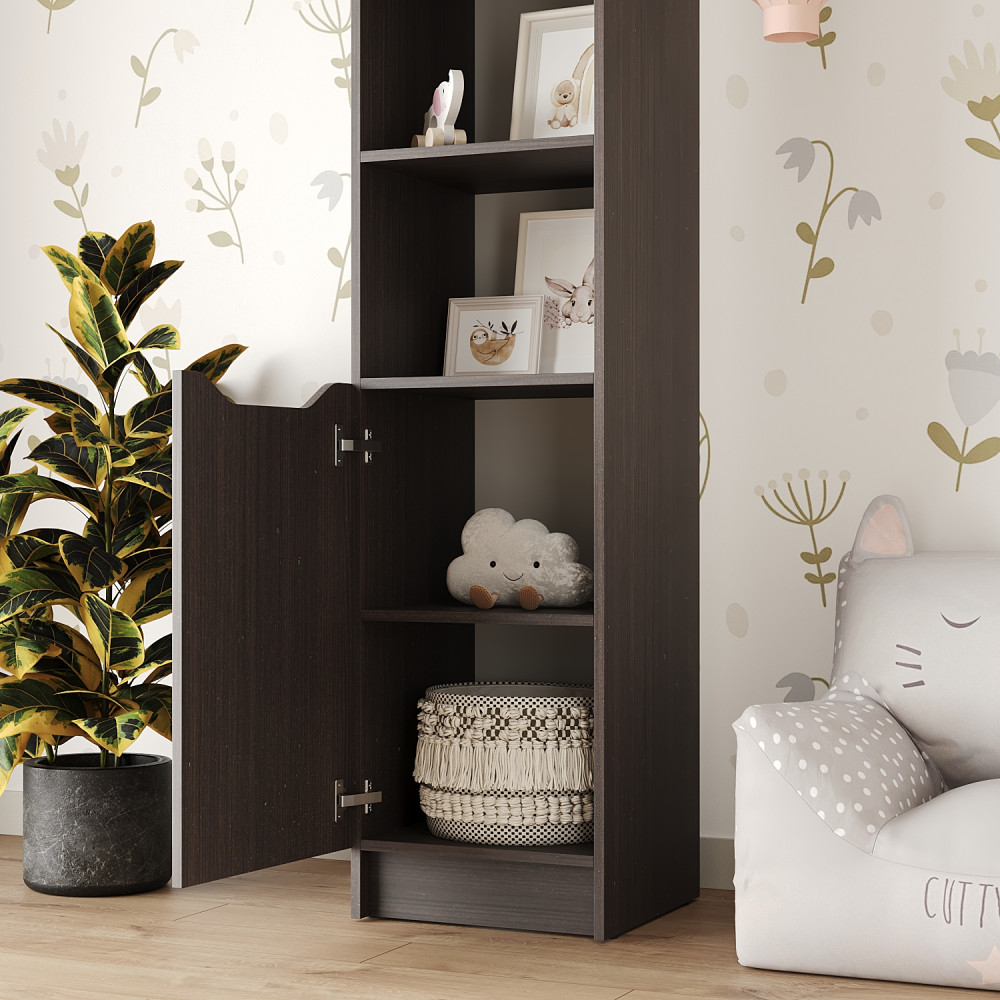 Пенал с открытыми полками 1Д Лилу 40x40x210 см Дуб ристрето (MBS-1397)