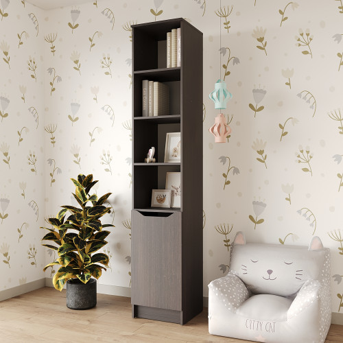 Пенал с открытыми полками 1Д Лилу 40x40x210 см Дуб ристрето (MBS-1397)