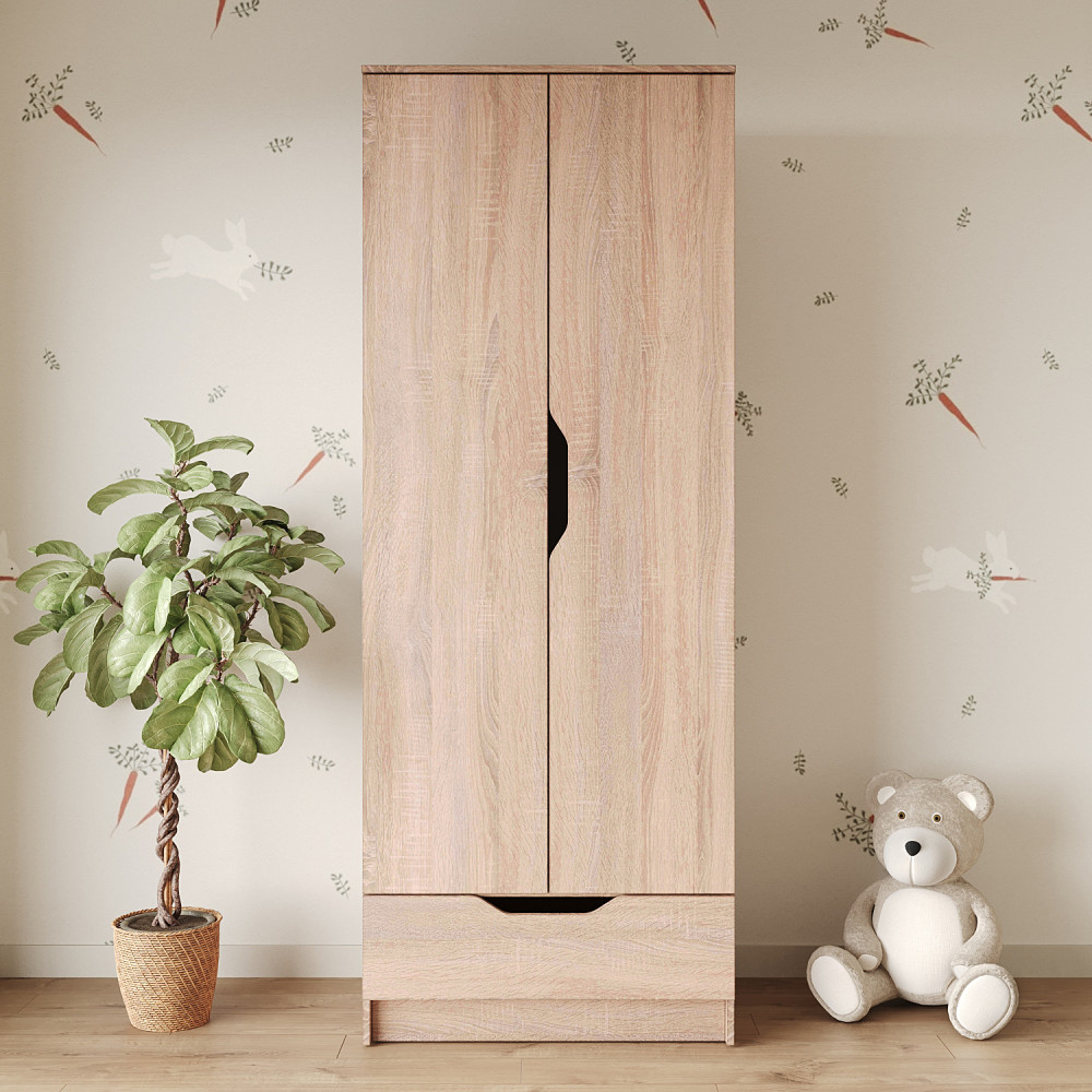 Шкаф распашной MebelStar 2Д1Ш Лилу 80x50x210 см Дуб сонома (MBS-1407)