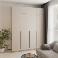 Шкаф 4-дверный с антресолью MebelStar Оскар ДСП BL-B, стандарт 200x52x260 см Кашемир (MBS-5055)