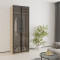 MebelStar 2-door wardrobe Oscar Showcase BL-B, standard Sonoma oak, 80x52x220 cm (MBS-6681)