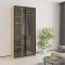 MebelStar 2-door wardrobe Oscar Showcase BL-B, standard Sonoma oak, 100x52x220 cm (MBS-6691)