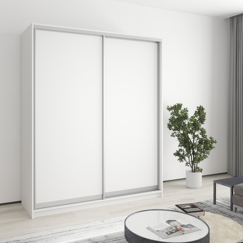 Шкаф-купе двухдверный MebelStar Комбо AL 2ДСП 170x45x210 см Аляска белый (MBS-2676)