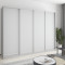 MebelStar Four-door wardrobe Combo AL 4DSP Gray mouse, 270x60x210 cm (MBS-12440)