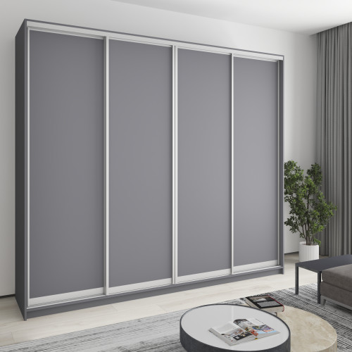 Шкаф-купе четырехдверный MebelStar Комбо AL 4ДСП 270x45x240 см Антрацит (MBS-13260)