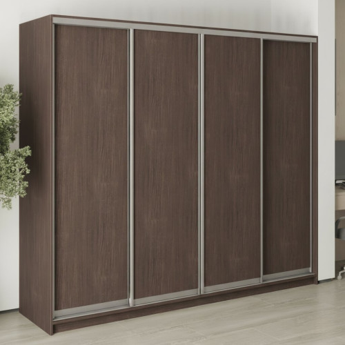 Шкаф-купе четырехдверный MebelStar Стандарт AL 4ДСП 250x45x210 см Дуб ристрето (MBS-12210)