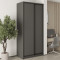 MebelStar Two-door wardrobe Standard BG 2DSP Anthracite, 110x60x240 cm (MBS-10040)
