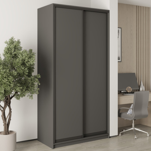 Шкаф-купе двухдверный MebelStar Стандарт BG 2ДСП 120x45x240 см Антрацит (MBS-9960)