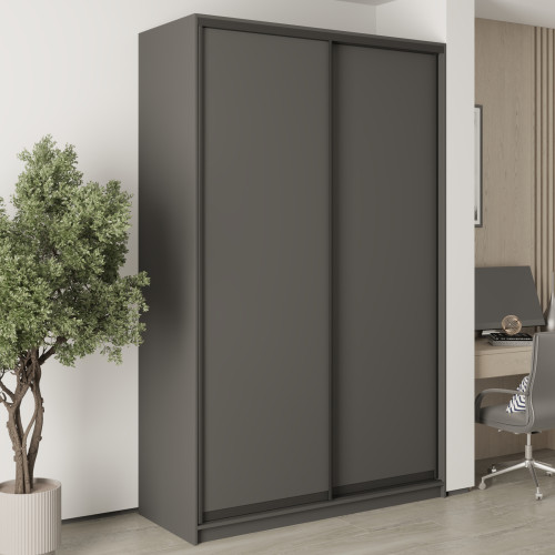 MebelStar Two-door wardrobe Combo BG 2DSP Anthracite, 150x45x240 cm (MBS-10600)