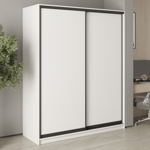MebelStar Two-door wardrobe Combo BG 2DSP Alaska white, 170x60x210 cm (MBS-11510)