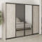 MebelStar Four-door wardrobe Standard BG 2DSP/2 Mirrors Alaska gray, 250x45x210 cm (MBS-11810)