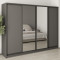 MebelStar Four-door wardrobe Standard BG 2DSP/2 Mirrors Anthracite, 270x45x210 cm (MBS-11820)