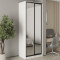 MebelStar Two-door wardrobe Uni BG 2 Mirrors Alaska white, 90x45x240 cm (MBS-10560)