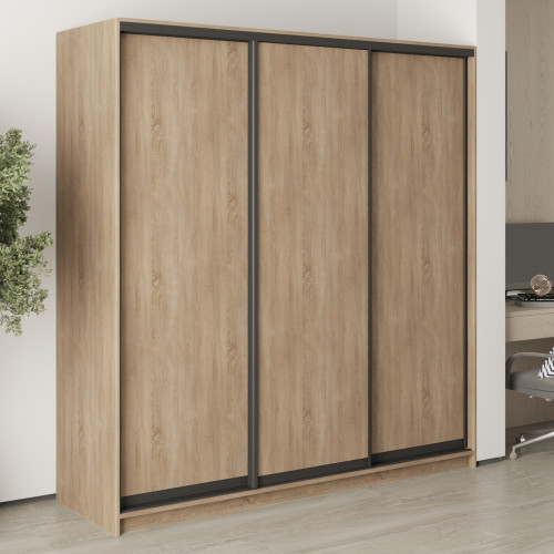 MebelStar Three-door wardrobe Combo BG 3DSP Sonoma Oak, 200x60x210 cm (MBS-8920)