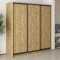 MebelStar Three-door wardrobe Combo BG 3DSP Tahoe oak, 200x45x210 cm (MBS-9030)
