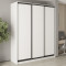 MebelStar Three-door wardrobe Combo BG 3DSP Alaska white, 200x60x240 cm (MBS-9420)