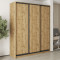 MebelStar Three-door wardrobe Combo BG 3DSP Tahoe Oak, 200x60x240 cm (MBS-9580)