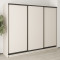 MebelStar Three-door wardrobe Uni BG 3DSP Cashmere, 260x45x210 cm (MBS-7922)